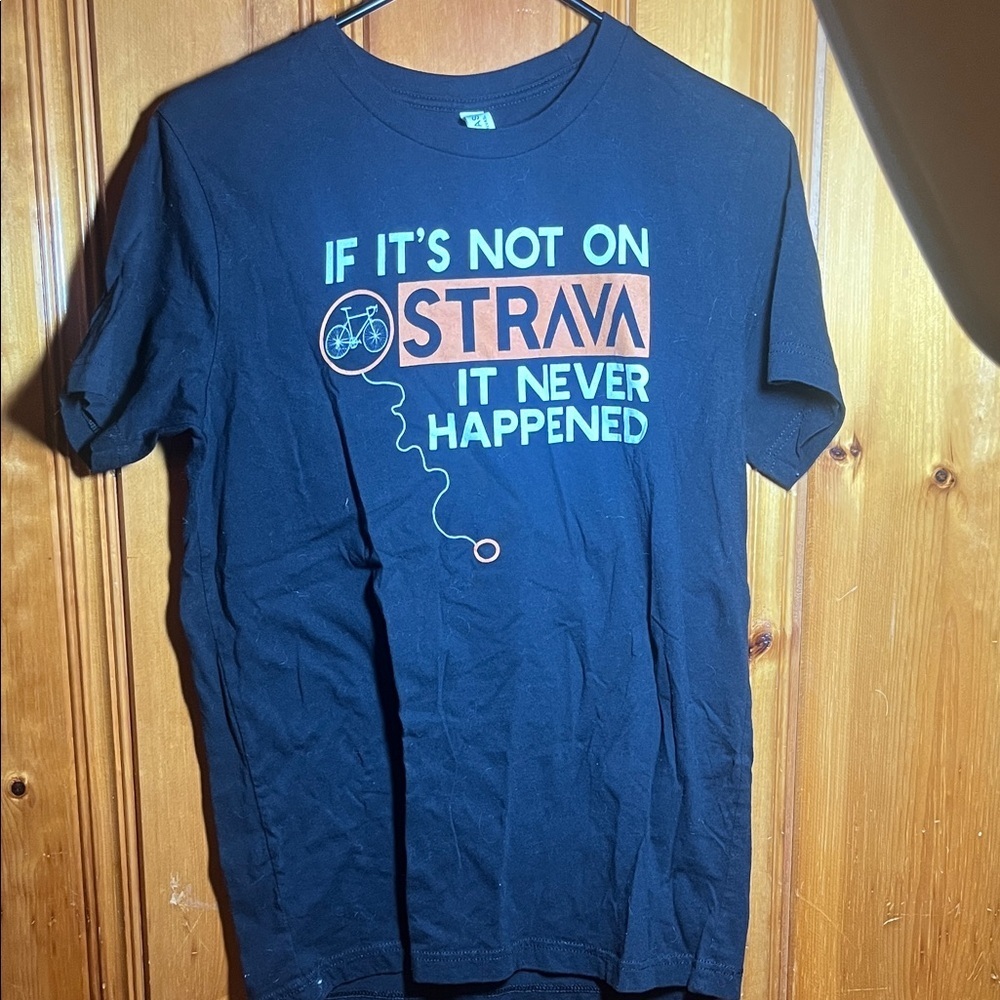Strava funny Tee Bella Canvas Black Graphic Tee